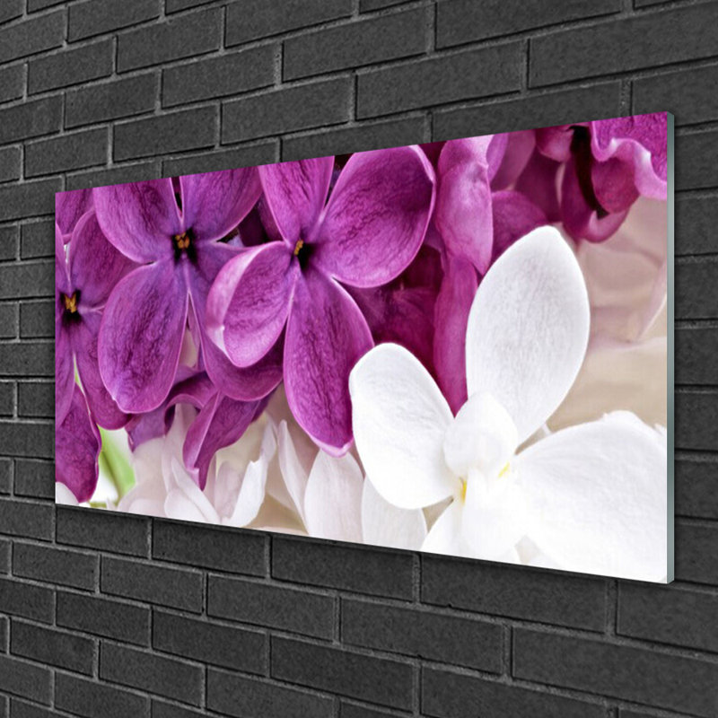 Flowers Floral - Unframed Photograph on Glass