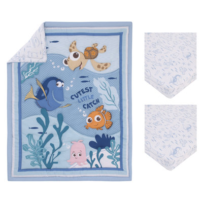 NoJo Disney Finding Nemo Cutest Little Catch Infant Col 3 - Piece Crib Bedding Set
