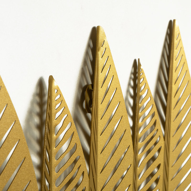 3D Metal Leaves Wall Decor