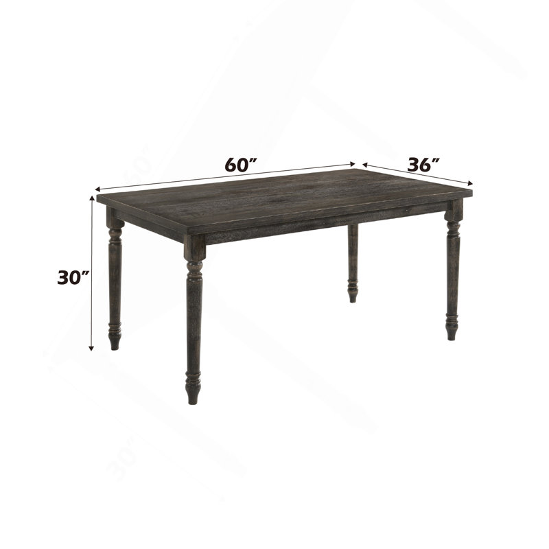 Claudia II Weathered Gray Finish Dining Table