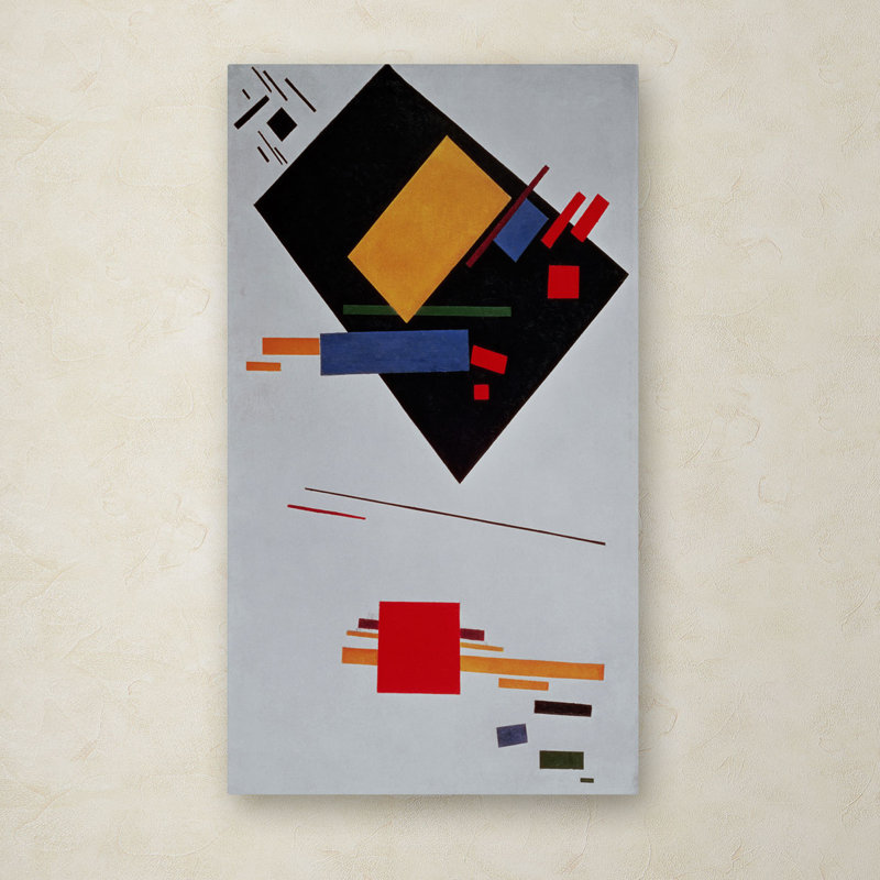 « suprematist composition », impression sur toile tendue, H 32 po x l 18 po x P 0,75 po