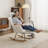 Teddy Fabric Upholstered Nursery Rocking Glider Chair-1504793722