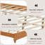 Structure de lit en bois massif avec tête de lit-1689037862-1689037860