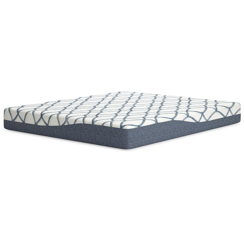 California King Blue and White Adjustable Memory Foam Mattress