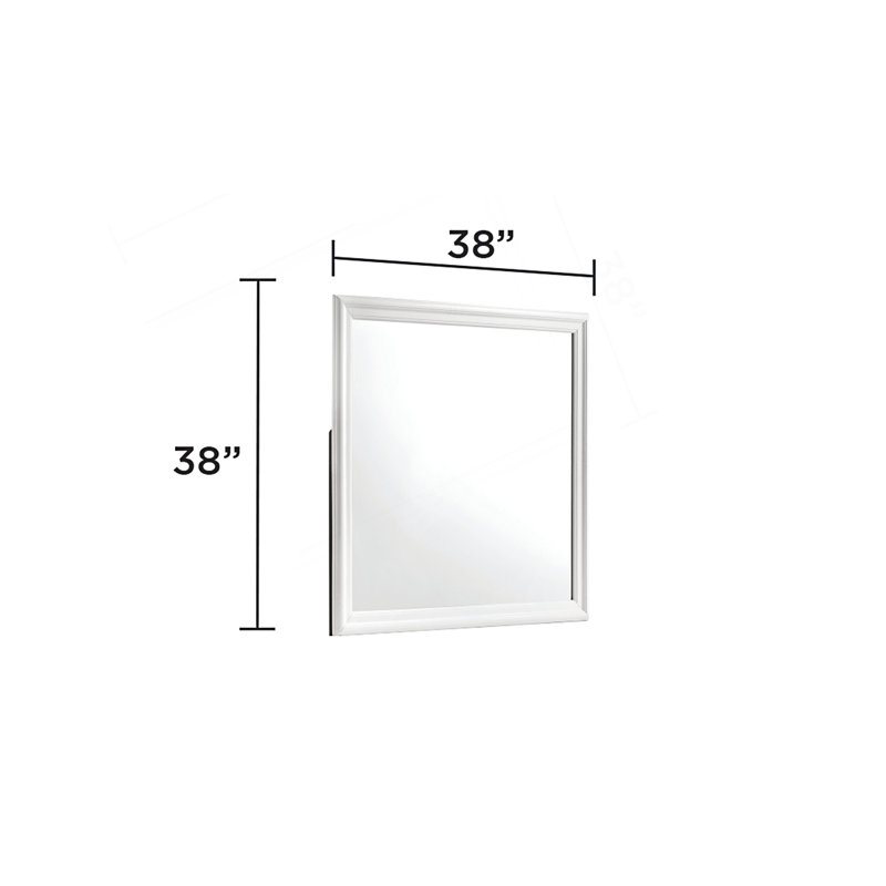 1PC Modern Style Mirror, White
