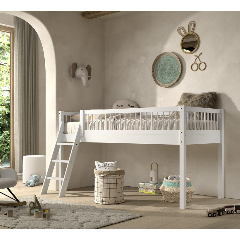 FORREST Buche European Single (90 X 200Cm) Solid Wood Low Loft Bed by Vipack