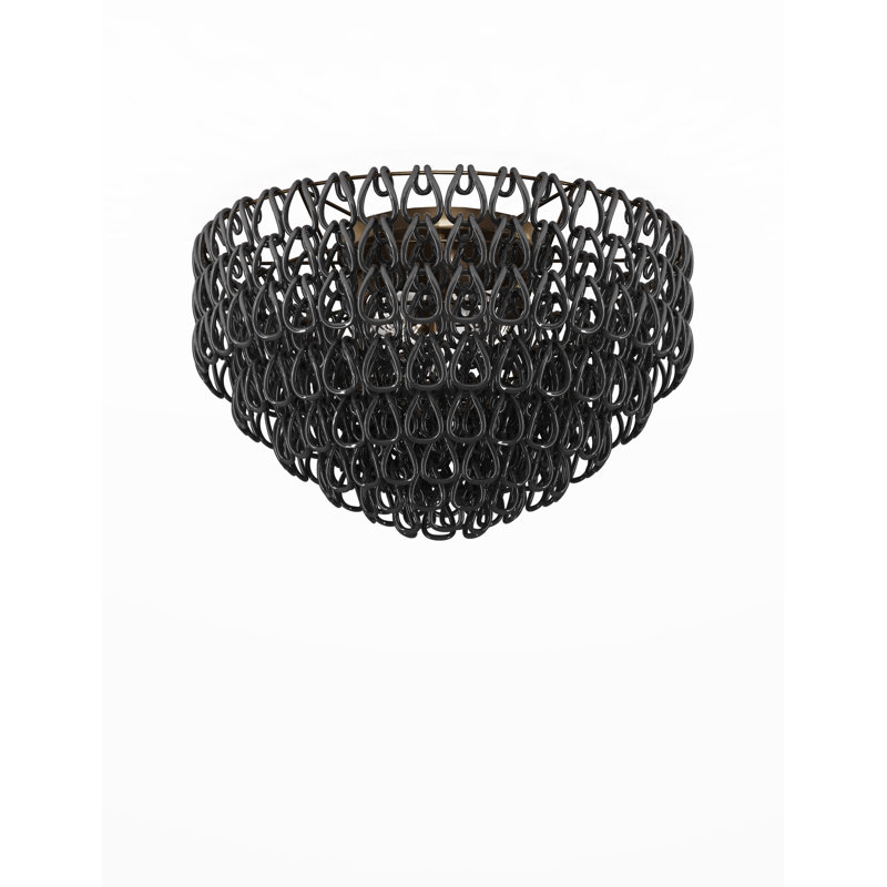 Minigiogali Ceiling Lamp 80 Crystal Transparent Matt Bronze 1 E26 Ul 1, Glossy Chrome, Black
