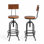 Tabouret de bar industriel pivotant réglable