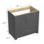 Meuble-lavabo en bois massif 36 po L -1774998584
