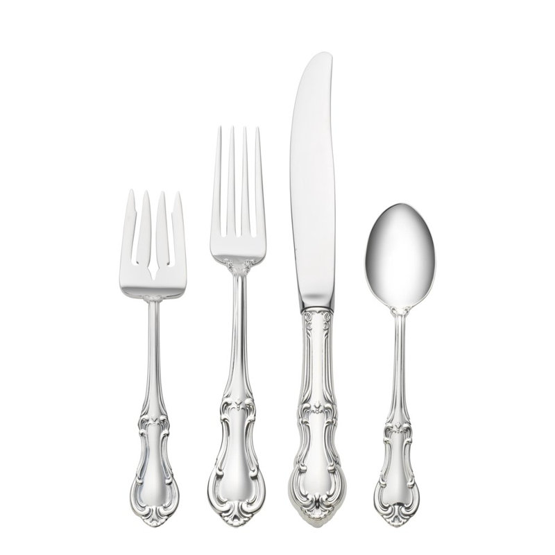 Ensemble de couverts en argent sterling 4 pièces Joan of Arc