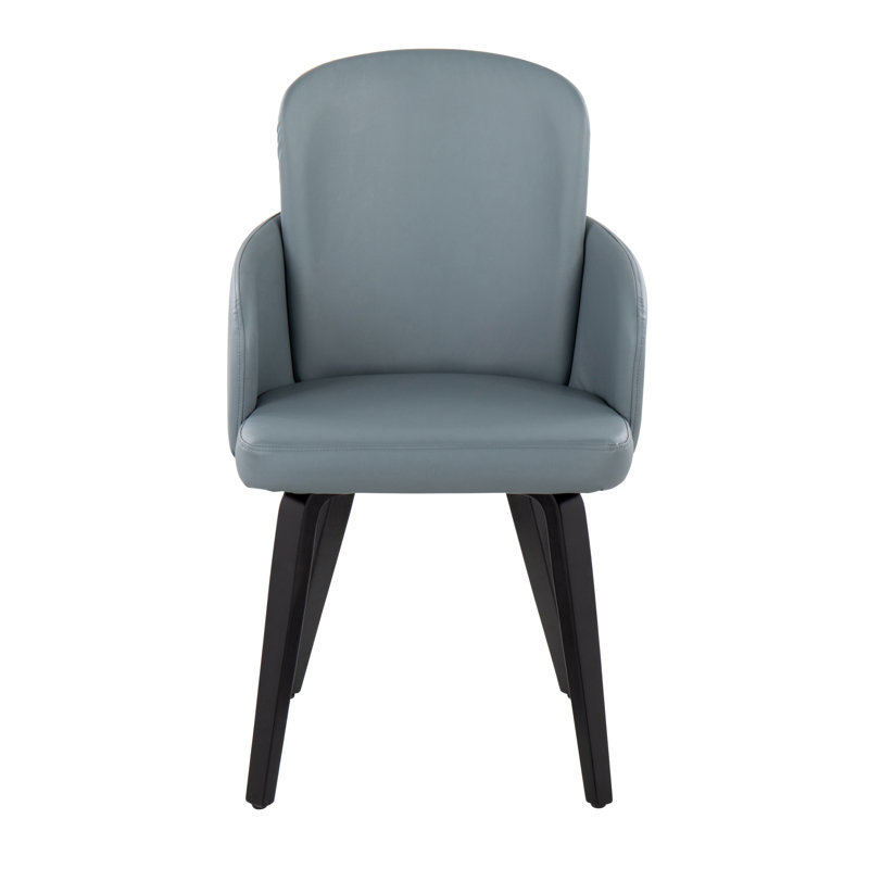 Fauteuil rembourré brun clair, gris