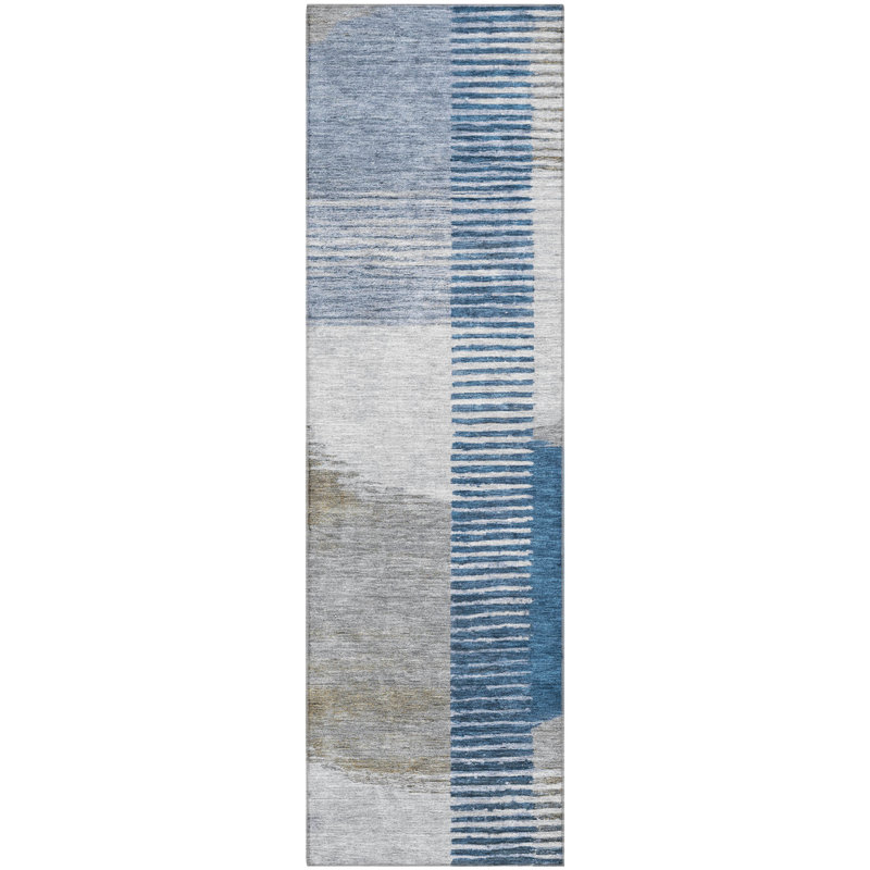 Premium Machine Washable Ariel Geometric Rug, Runner 2'3" x 7'6"