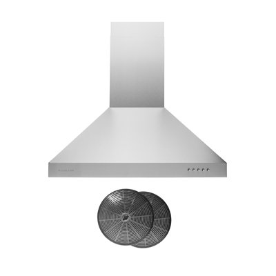 Hotte murale Hauslane | Cheminée murale | Convertible 6 po en conduit / sans conduit, aspiration forte, filtres en aluminium à six couches, lampes à DEL interchangeables, hotte de cuisine pour cuisinière