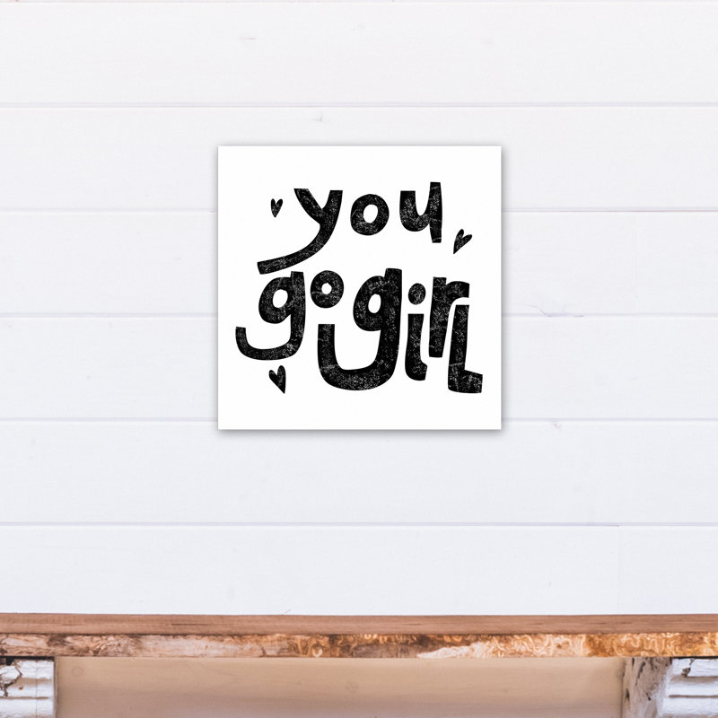 Art encadré « you go fille » Madore, Toile tendue, H 16 po x l 16 po x P 1,25 po