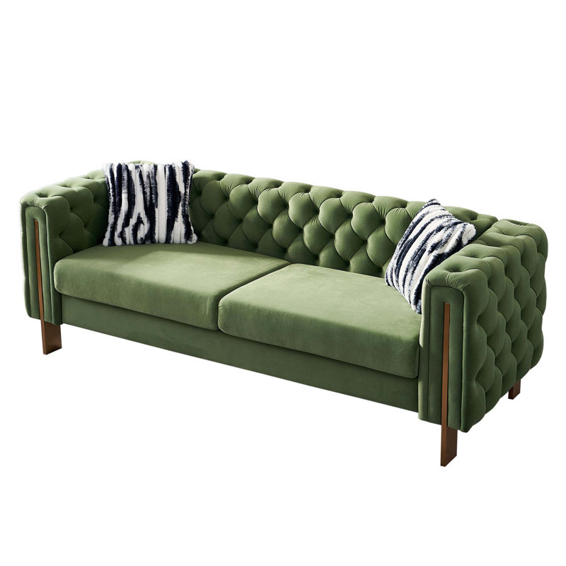 Canapé Chesterfield en velours capitonné Chesterfield