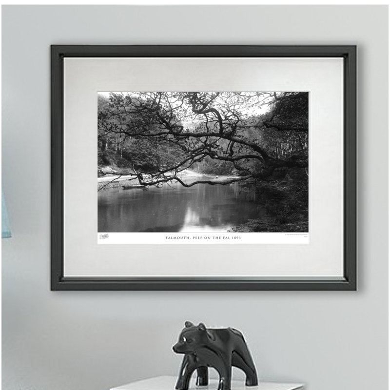 Falmouth, Peep On The Fal 1893 - Single Picture Frame Print, 28cm H x 36cm W x 2.3cm D