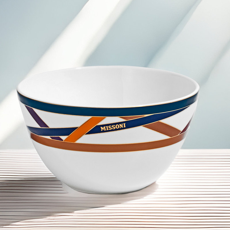 Missoni Rice Bowls NASTRI Set Of 2  Multicolor Diam. 4.5", H 2.3"