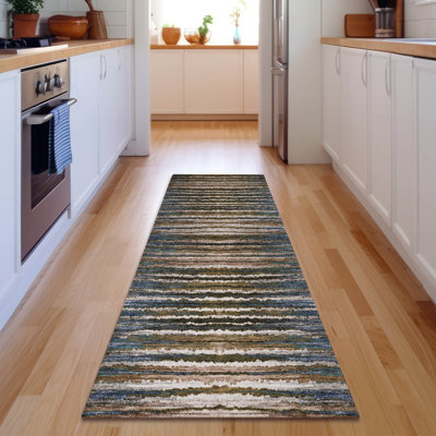 Premium Machine Washable Cerrito AMF604 Blue Rug