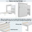 Lit escamotable avec tablettes de rangement et décoration à persiennes-53637758