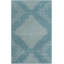 Tapis rayé en polypropylène tissé à la machine intérieur / extérieur gris / bleu-400190677