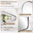 Wide Arch Rectangle Bathroom Vanity Mirror | Stainless Steel Frame-569796401-567221876