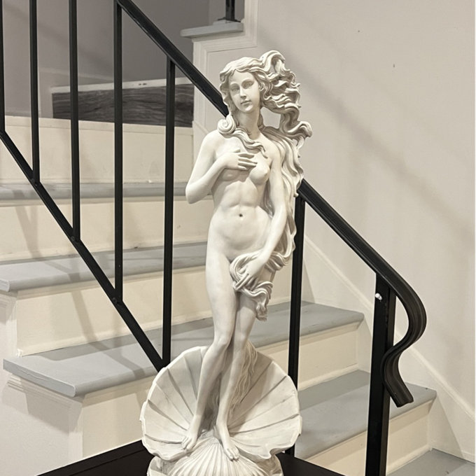 Design Toscano „Geburt Der Venus“ Gartenstatue – 58,5 Cm Hoch, Handbemalt, Wetterbeständig