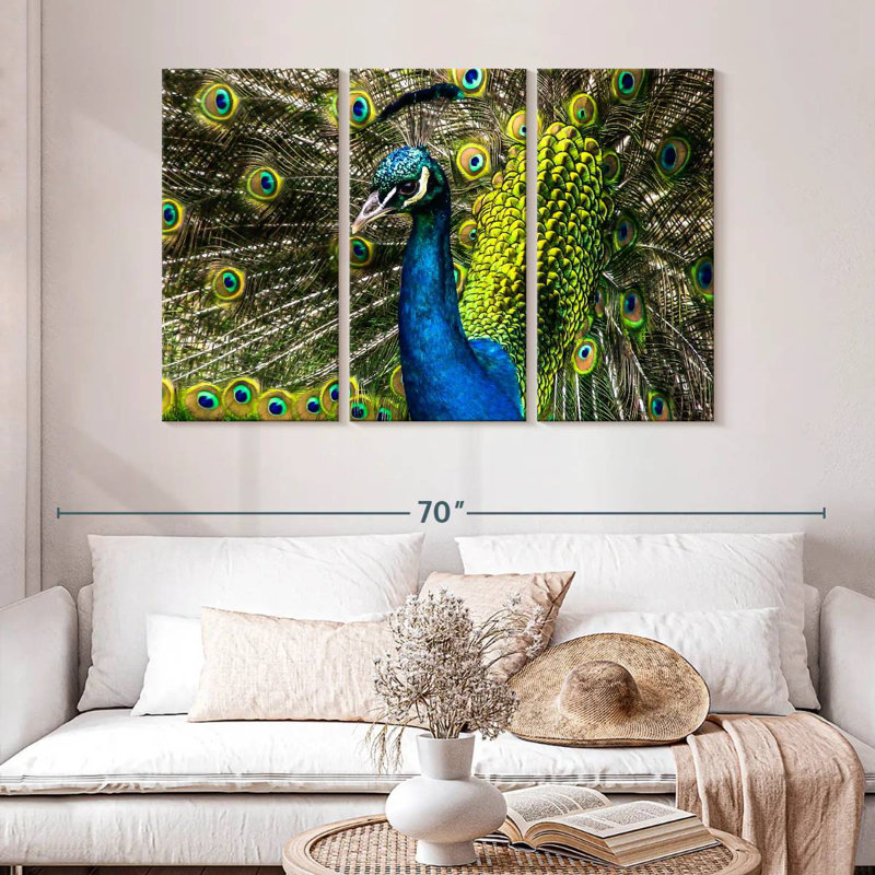 Brampt Peacock's Pure Beauty, 32" H x 50" W
