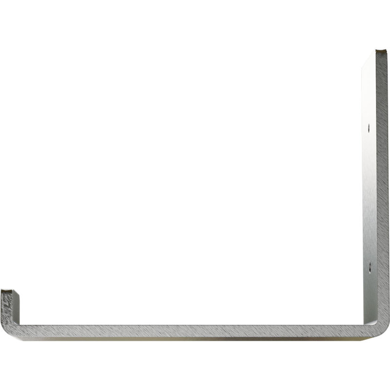 Support pour tablette en acier blanc l 2 po x P 8 po x H 6 po, Apprêt blanc (à peindre), H 6 po x l 2 po x P 8 po