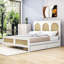Lit plateforme double en bois avec tête de lit en rotin 2 tiroirs-1541215824-1541215829