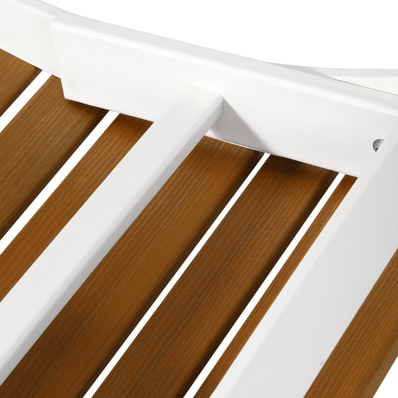 Repose-pieds Adirondack, blanc, Blanc / naturel clair