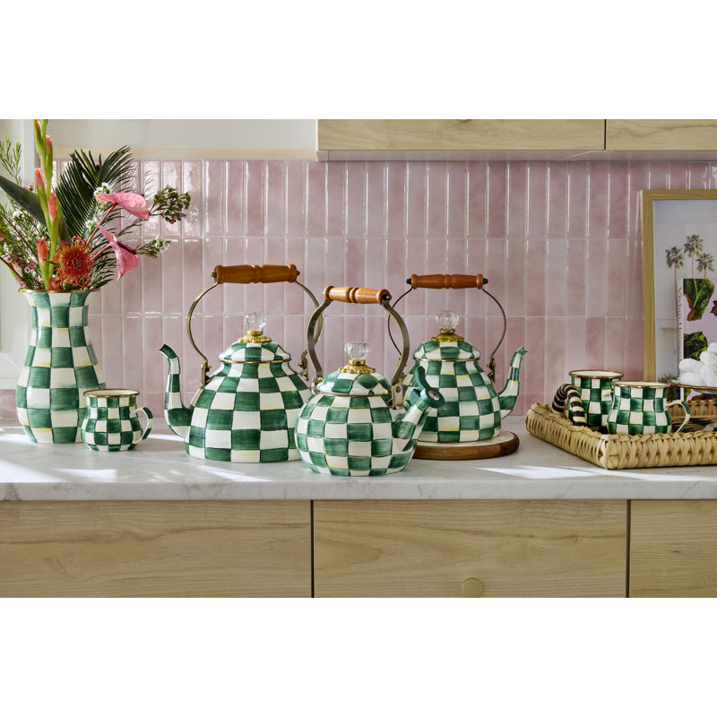 Emerald Check Tall Vase