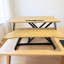 Le bureau pour travailler debout réglable de 32 pouces de hauteur, le moniteur double et l'installation d'ordinateur portable sur un large plateau fonctionnel, pour le bureau à domicile, soulève une station de travail assis-debout de 19,8 pouces avec ordinateur portable, bureau d'ordinateur, naturel