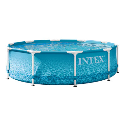 Intex 10Ft X 30In Beachside Metal Frame Pool, Age: 6+