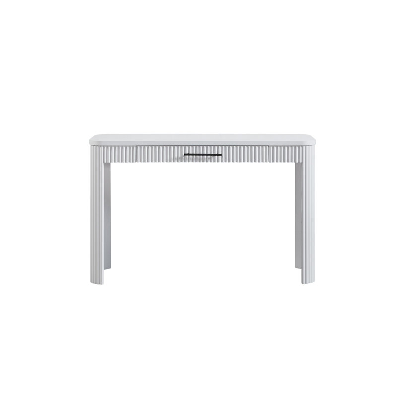 Minimalist Console Table with Drawers, White