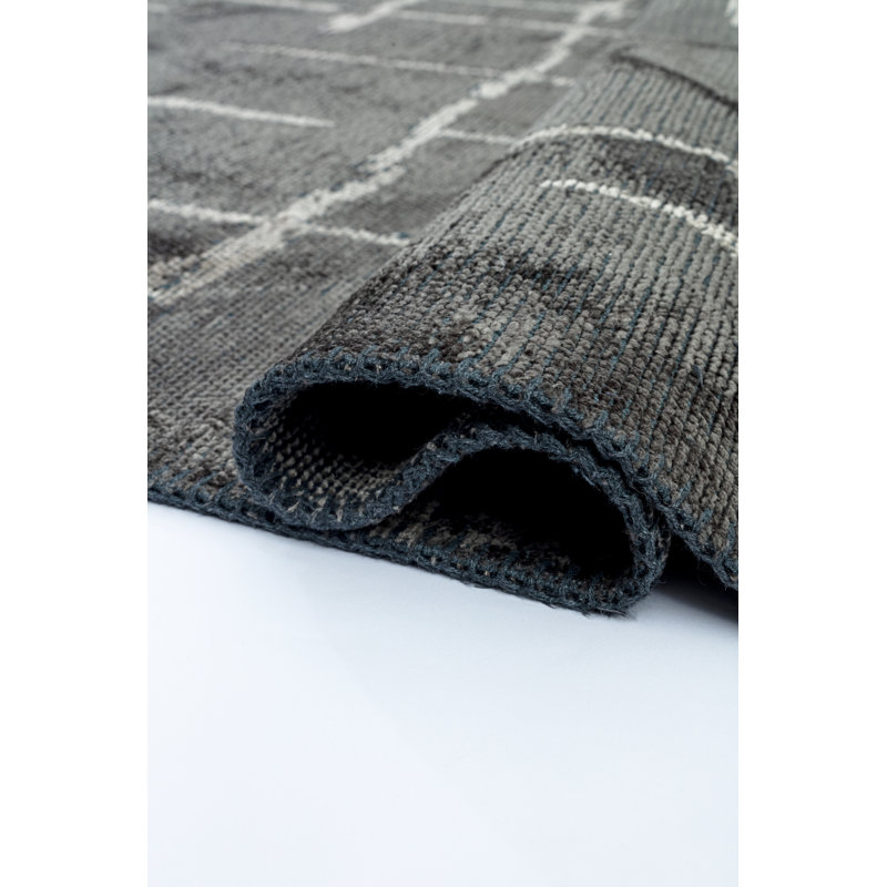 Rapture Cream/Gray Abstract Luxury Area Rug, Rectangle 7'10" x 11'2"