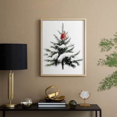 «Christmas Holiday Art», reproduction encadrée CECL - bois massif