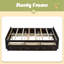 Structure de lit plateforme en bois avec 6 tiroirs-788172311