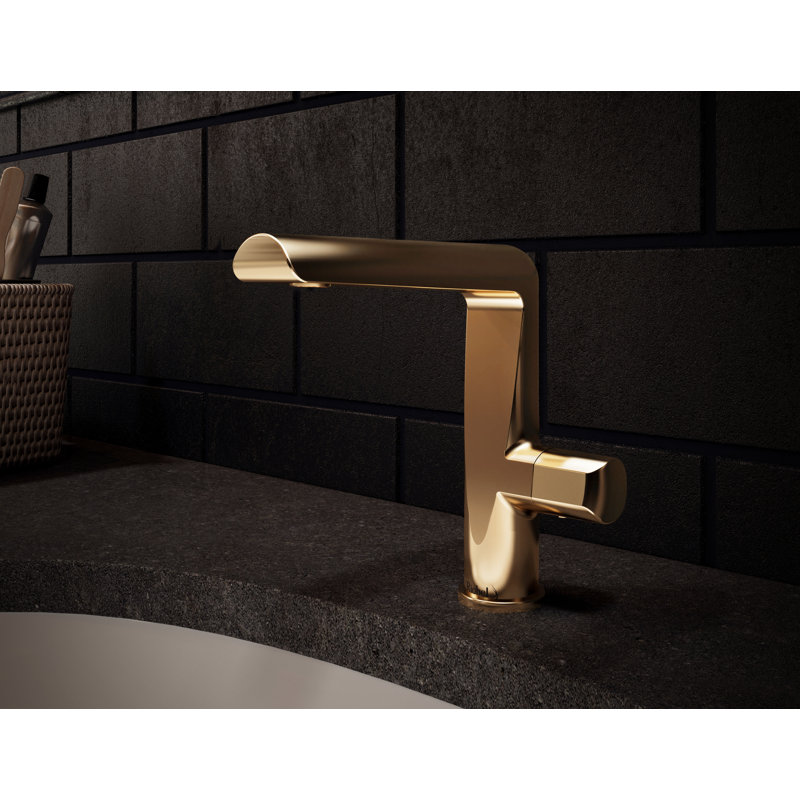 Parabola™ Widespread Bathroom Faucet with Drain Assembly, Polished Nickel