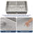33" L x 19" W Undermount Double Bowl 50/50 Kitchen Sink Double Basin 16 Gauge Stainless Steel Sink