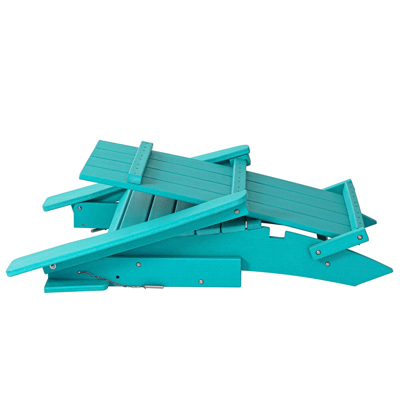 Heimo Weather-Resistant Foldable Adirondack Chair, Teal