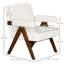 Chaise d'appoint Cashmere avec siège large et accoudoirs rembourrés blanc-102477613
