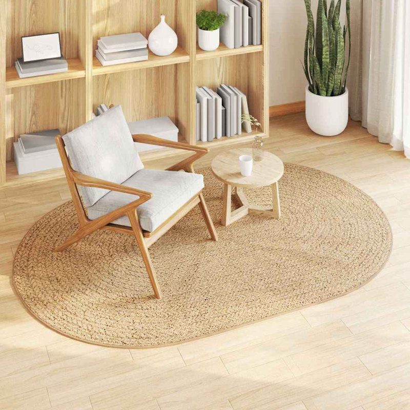Oval Machine Braided Area Rug, Oval 140 x 200 cm