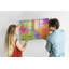 Magnetic Memo Board Whiteboard - 90 x 60 cm - With Marker and Magnets - Painted wall