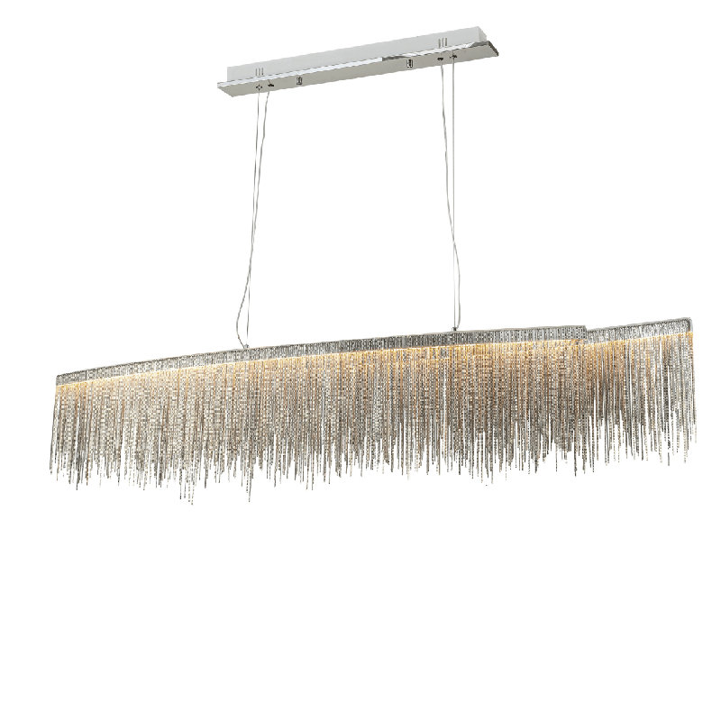 Lustre linéaire Frange Noir