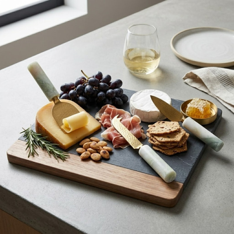 Lady Onyx Cheese Set