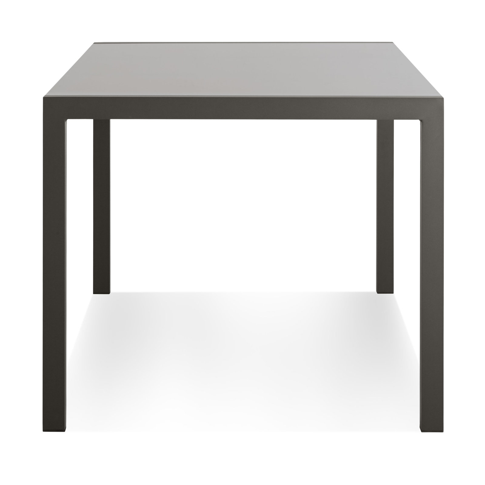 Skiff Glass Outdoor Dining Table, Carbon, 35" D x 71" L