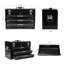 Boîte à outils 20 po à 3 tiroirs en acier, 4 couches d'outils avec loquets en métal, avec plateau de rangement supérieur et poignée de transport, rangement multifonctionnel pour garage, maison ou établi, noir-1279983545