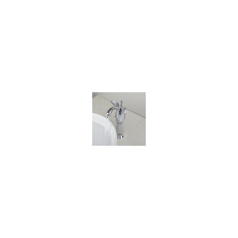 Vessel Single-hole Single-handle Bathroom Faucet, Chrome