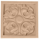 3.5'' H x 3.5'' W x 0.75'' D Wood Rosette Applique