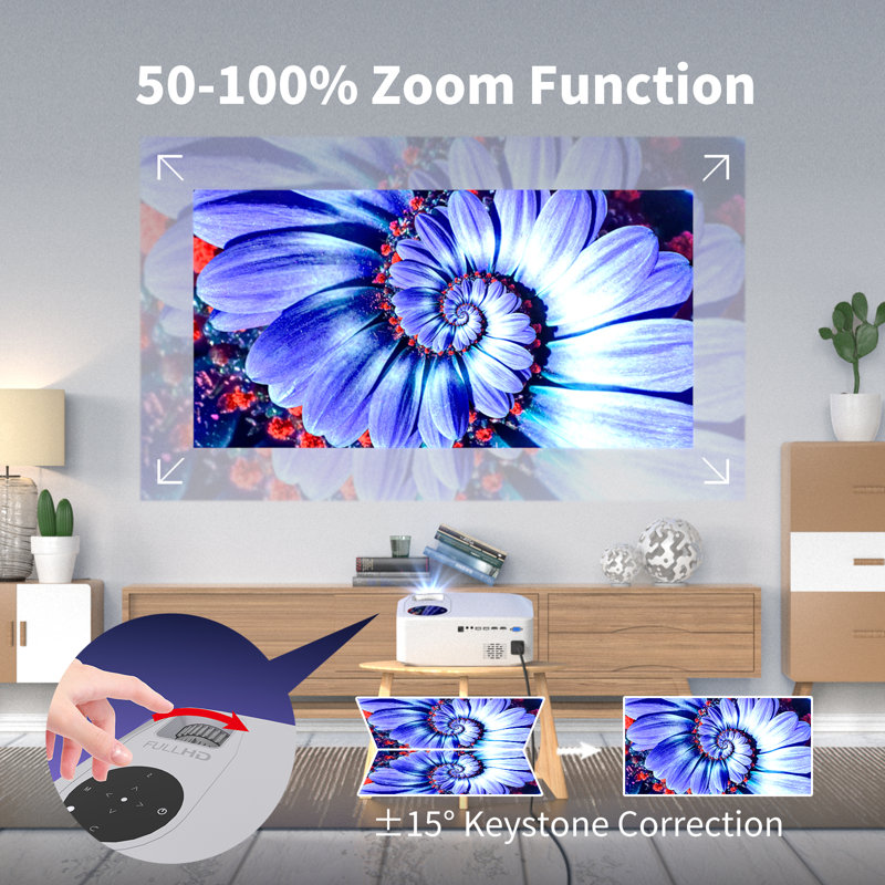 WEWATCH Home Theater Projector 20000 Lumens Projector with Remote Included